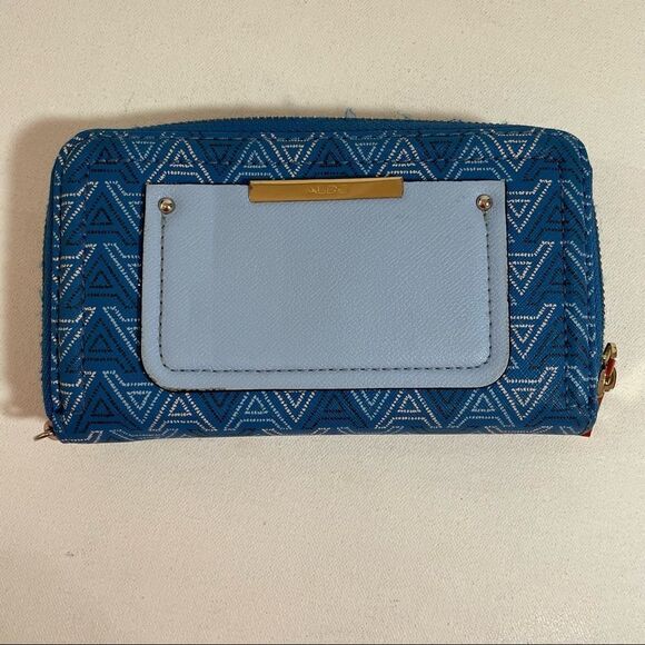 Cool Blue Aldo Graphic Logo Wallet zip around - Picture 3 of 3